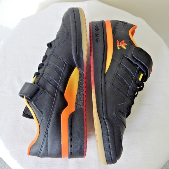NWT Adidas Originals FORUM Low Sneaker Core Black Seismic Orange Men’s 12 US - Picture 16 of 16